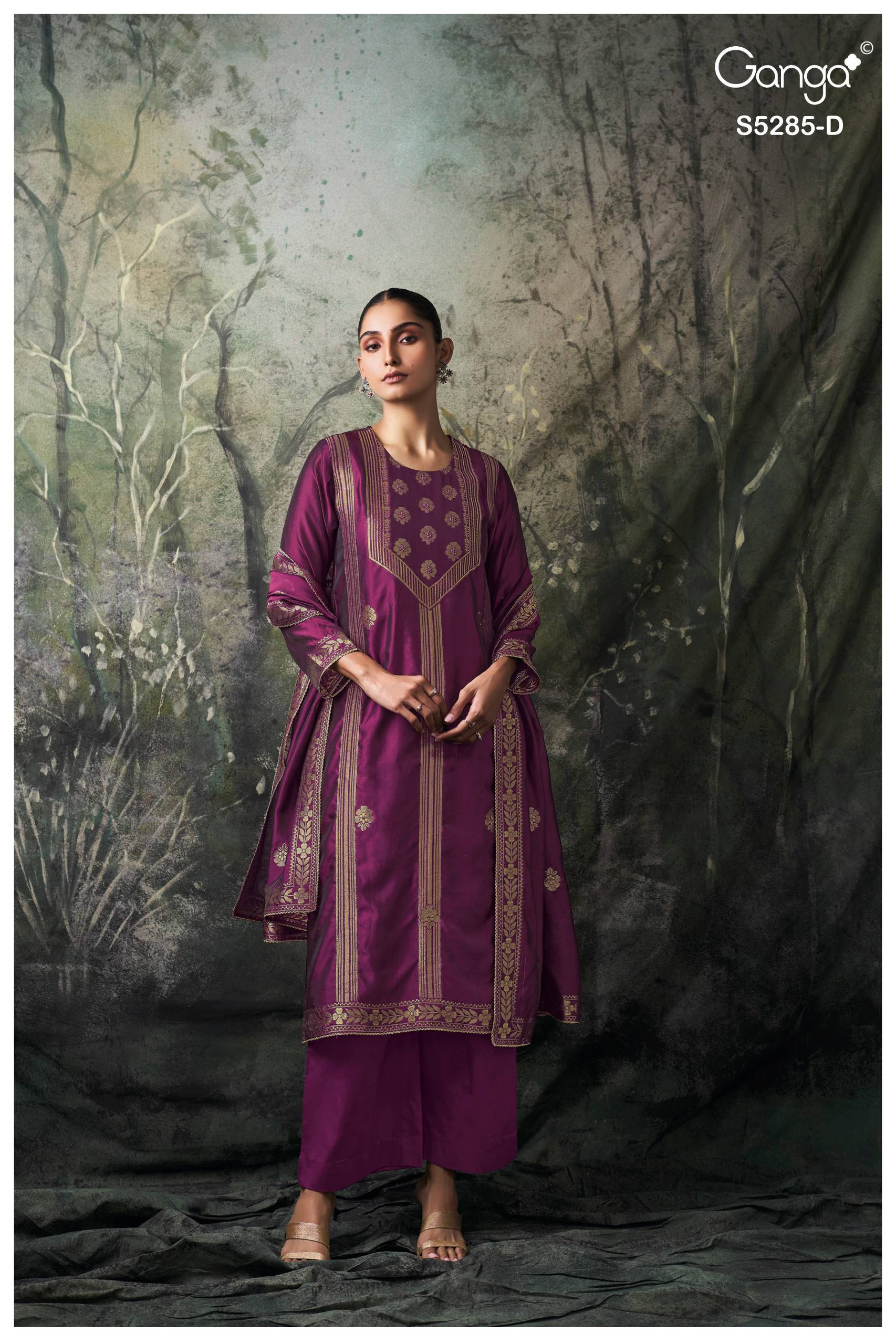 5285 SERIES BY GANGA FASHION Beautiful Colourful PURE VISCOSE Dresses At Wholesale Price